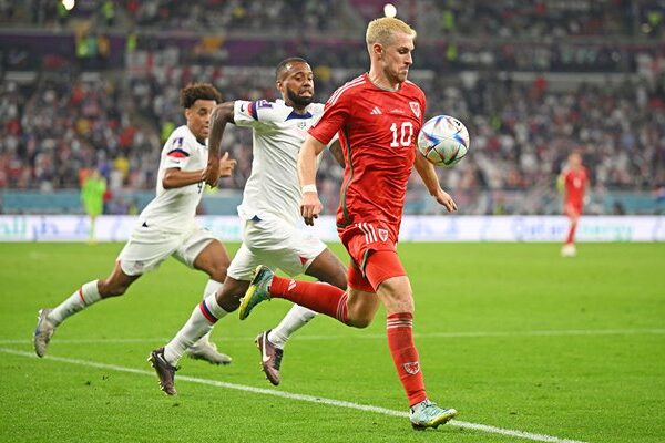 Aaron Ramsey Wales v USA Group B World Cup Qatar 2022