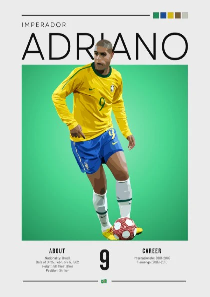 Adriano Football Player Art - Vibrant Wall Decor
