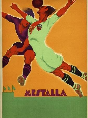 Valencia at the Mestalla — Vintage Match Poster