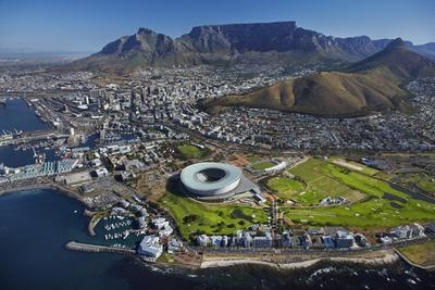 Cape Town Stadium Aerial — Table Mountain Poster