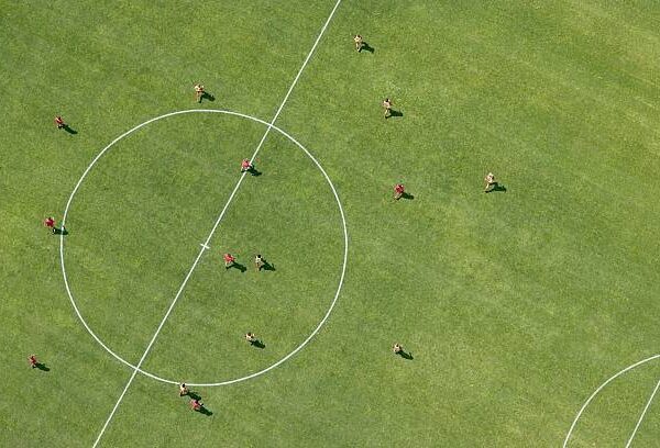 Aerial View of a Football Match — Poster
