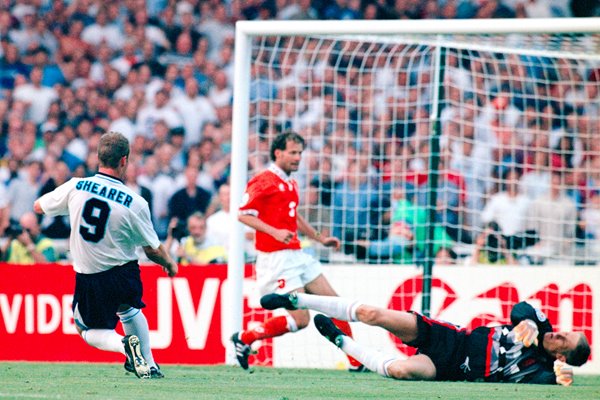 Alan Shearer scores England v Holland Euro 1996