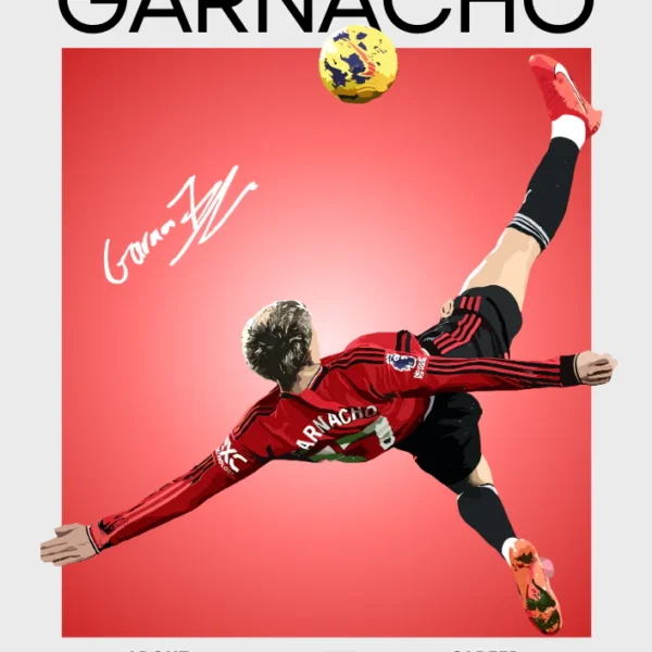 Alejandro Garnacho Manchester United Poster - Premium Football Print for Fans