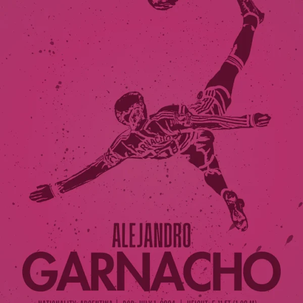 Alejandro Garnacho Print - Modern Football Artwork for Fans