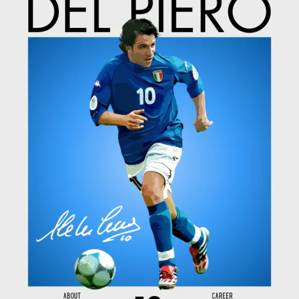 Alessandro Del Piero Poster – Juventus & Italy Legend Print