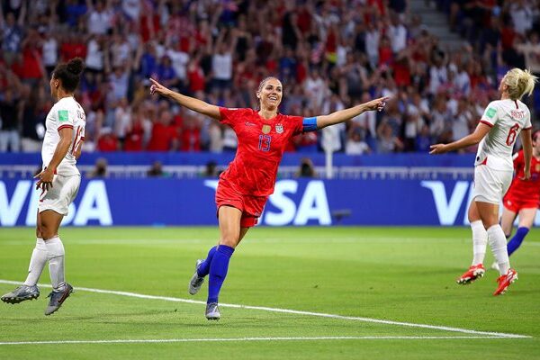 Alex Morgan USA scores v England Semi Final World Cup 2019