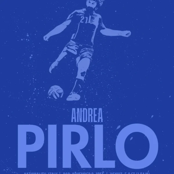 Andrea Pirlo Poster - Stylish Football Art Print