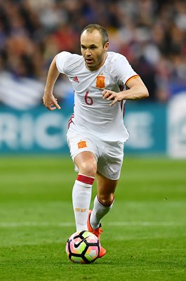 Andres Iniesta Spain v France Paris 2017