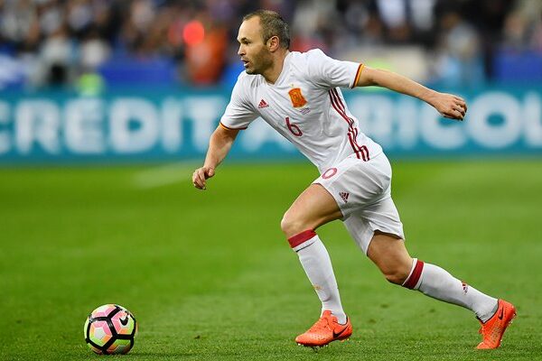 Andres Iniesta Spain v France Paris 2017