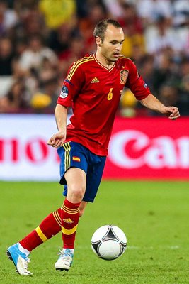 Andres Iniesta Spain v France Quarter Final Donetsk Ukraine EURO 2012