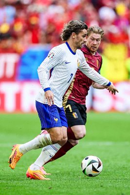 Antoine Griezmann France v Kevin De Bruyne Belgium Last 16 Dusseldorf EURO 2024