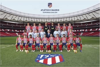 Atlético de Madrid 2018/19 Squad Poster