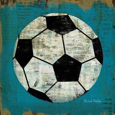 Soccer Ball Pop Art Print — Teal