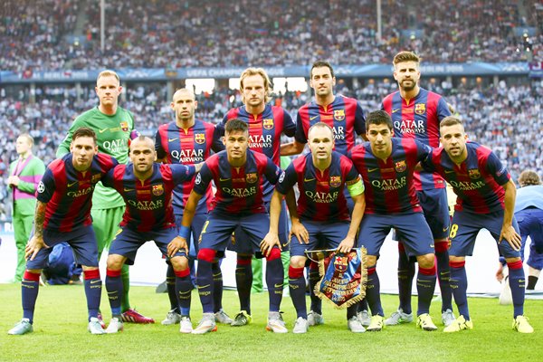 Barcelona team line up Champions League Final