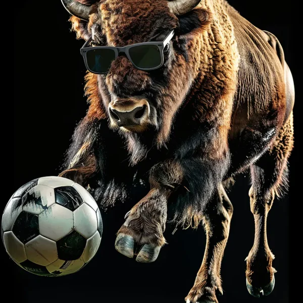 Bison with Soccer Ball