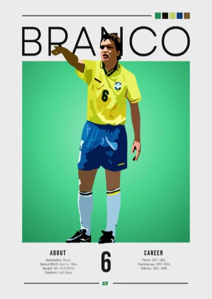 Branco Football Art - Vintage Sports Poster