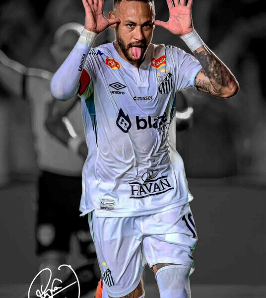 Neymar — Santos Celebration Poster