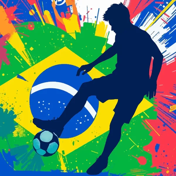 Brazilian Soccer Silhouette