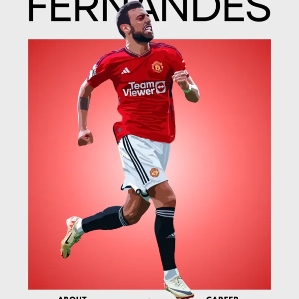 Bruno Fernandes Poster – Manchester United Star Print