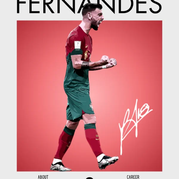 Bruno Fernandes Poster – Portugal Playmaker Print