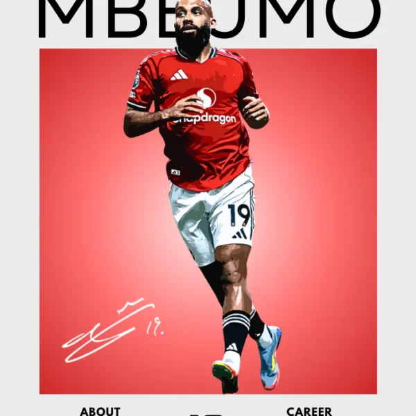 Bryan Mbeumo Manchester United Poster – Football Wall Art