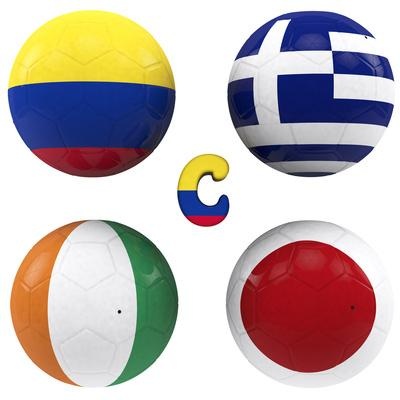 World Cup Group C — Soccer Balls Poster