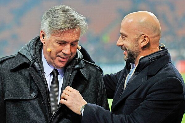Carlo Ancelotti & Gianluca Vialli AC Milan v Barcelona Champions League 2011