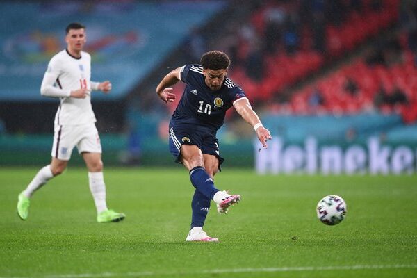 Che Adams Scotland shoots v England v Scotland Wembley Euro 2020
