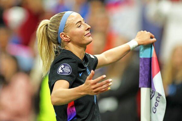 Chloe Kelly England celebrates winning goal v Italy Semi-Final Women's EURO 2025