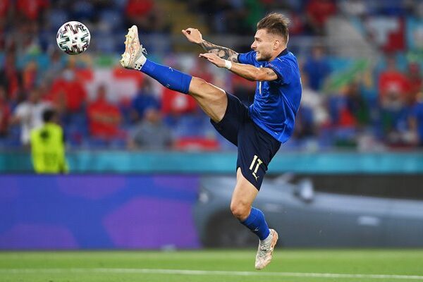 Ciro Immobile Italy control v Switzerland Rome Euro 2020
