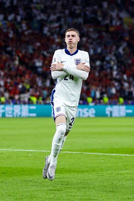 Cole Palmer England celebrates goal v Spain Final Berlin EURO 2024