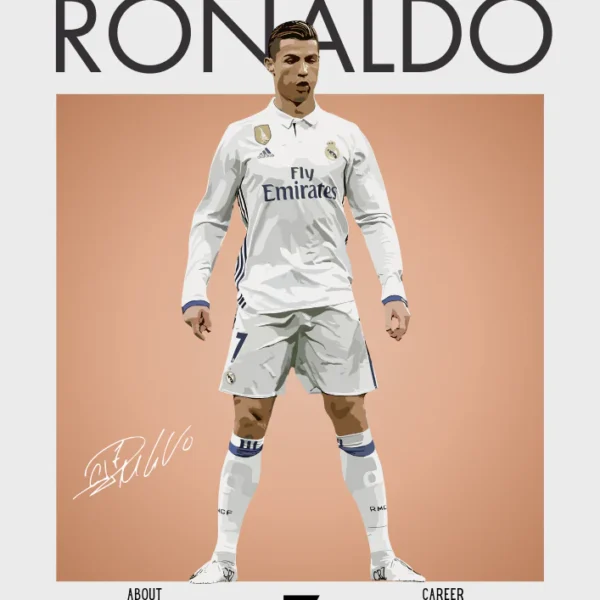 Cristiano Ronaldo Real Madrid Poster - Iconic Football Wall Art for Fans