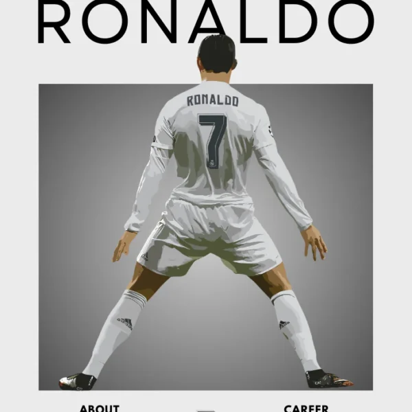 Cristiano Ronaldo Real Madrid Print - Premium Soccer Artwork for Fans