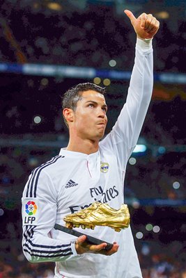 Cristiano Ronaldo Real Madrid with his third Golden Boot