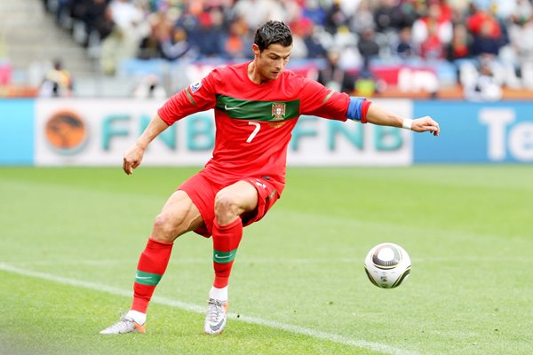 Cristiano Ronaldo in action v North Korea