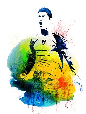 Cristiano Ronaldo — Watercolor Tribute Poster