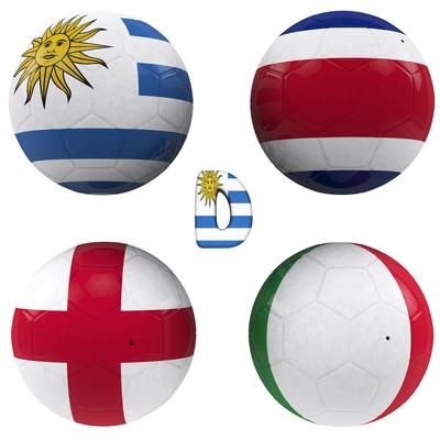 World Cup Group D — Soccer Balls Poster