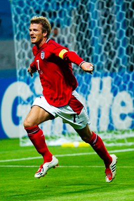 David Beckham penalty celebration v Argentina
