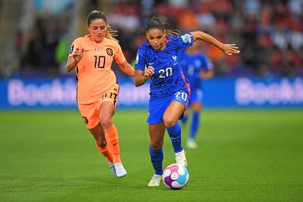 Delphine Cascarino France v Danielle van de Donk Netherlands Quarters EURO 2022