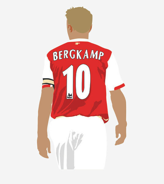 Bergkamp — Arsenal #10 Illustration Poster
