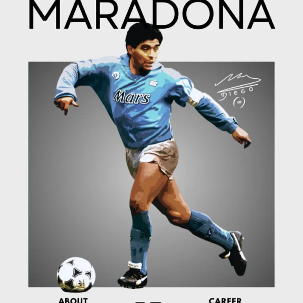 Diego Maradona Napoli Poster - Iconic Football Print for Fans