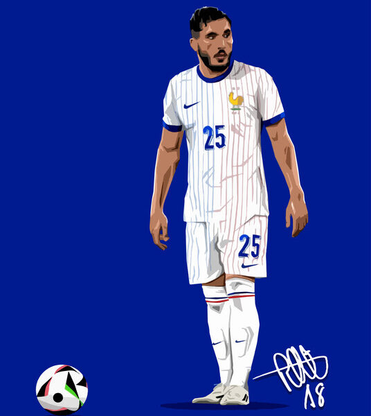 Rayan Cherki — France Illustration Poster