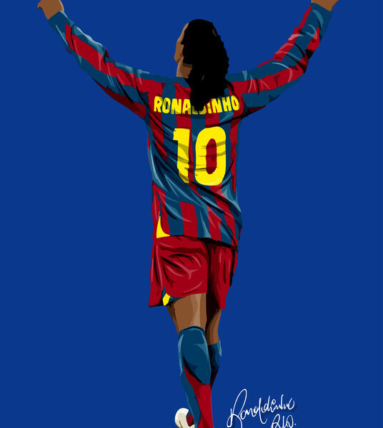 Ronaldinho — Barcelona #10 Illustration Poster