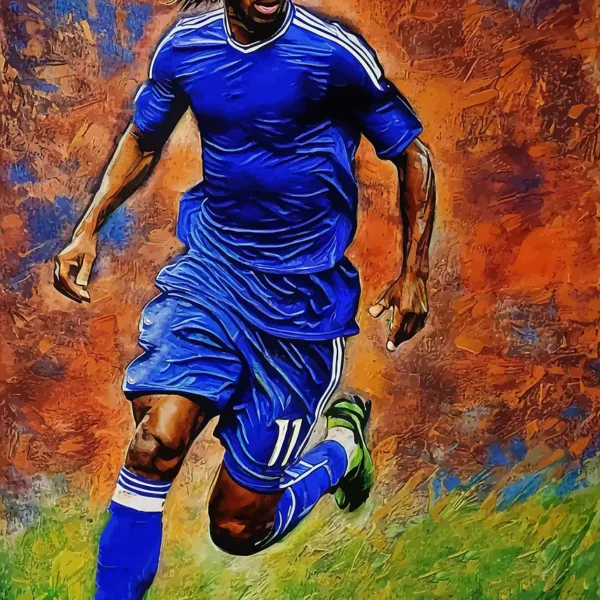 Drogba Soccer Painting