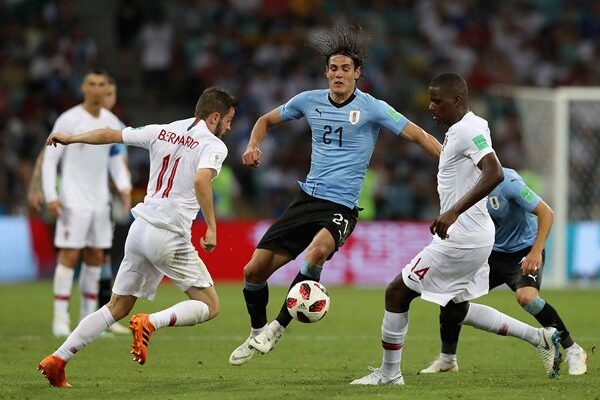 Edinson Cavani Uruguay v Portugal Last 16 World Cup 2018