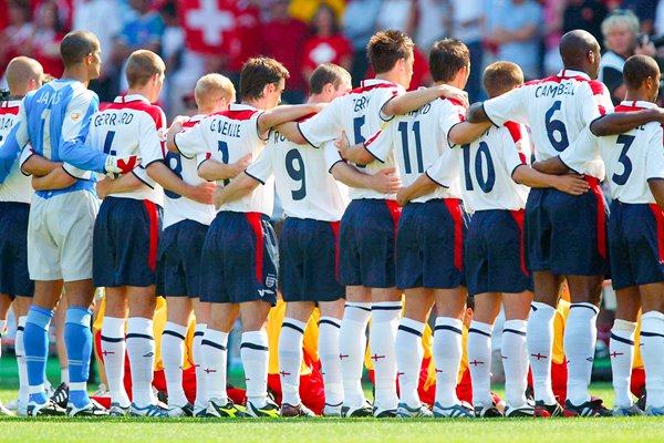 England players Euro 2004 v Switzerland