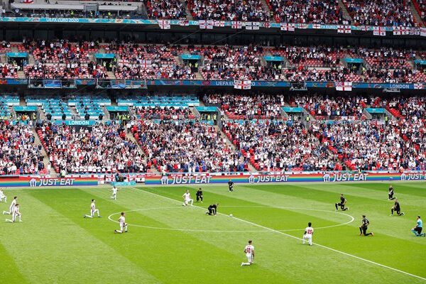 England v Germany take the knee Wembley Euro 2020