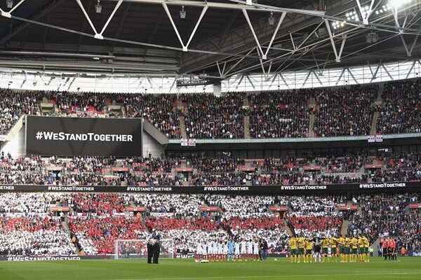 England v Lithuania 2017 Wembley minute of silence