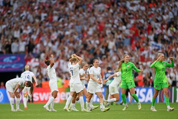 England winning moment v Germany Women's EURO Final 2022