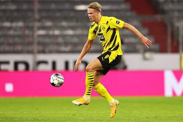 Erling Haaland Borussia Dortmund v Baytern Munich Allianz Arena 2021